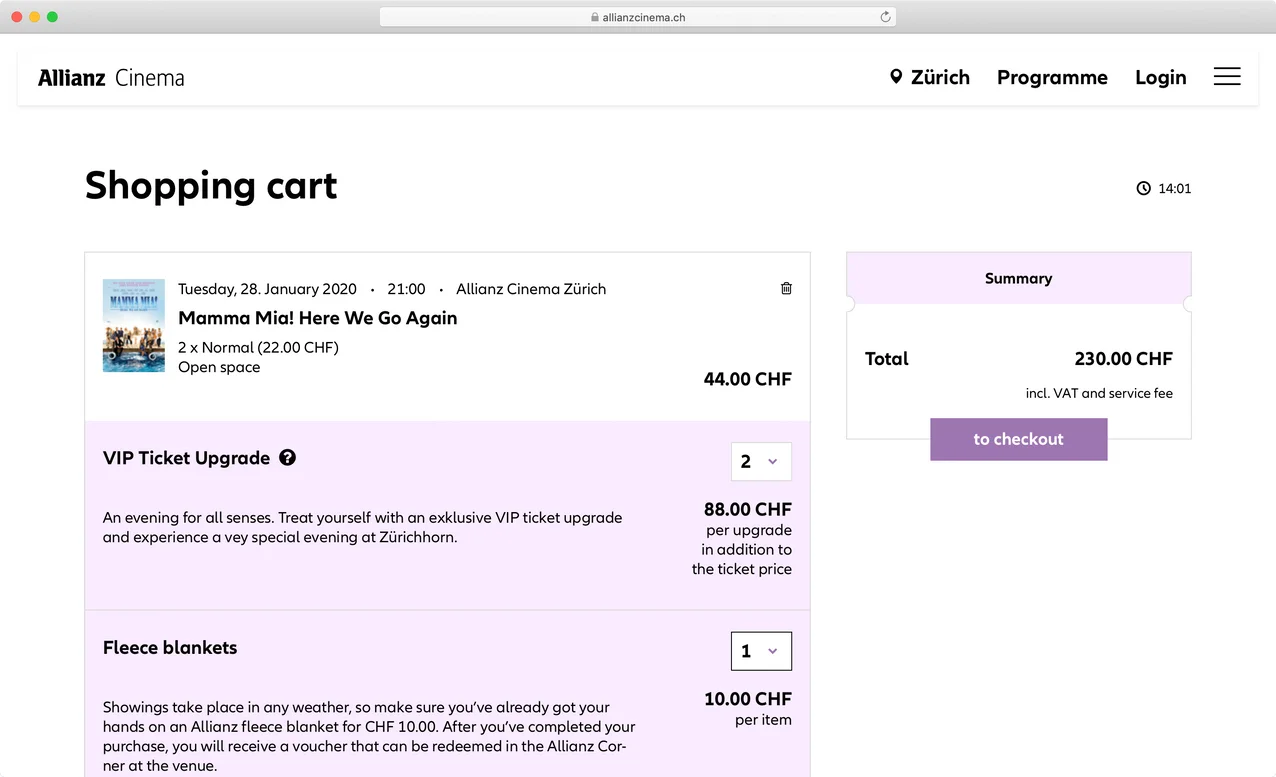 allianzcinema.ch - Shopping Cart allianzcinema.ch - Shopping Cart