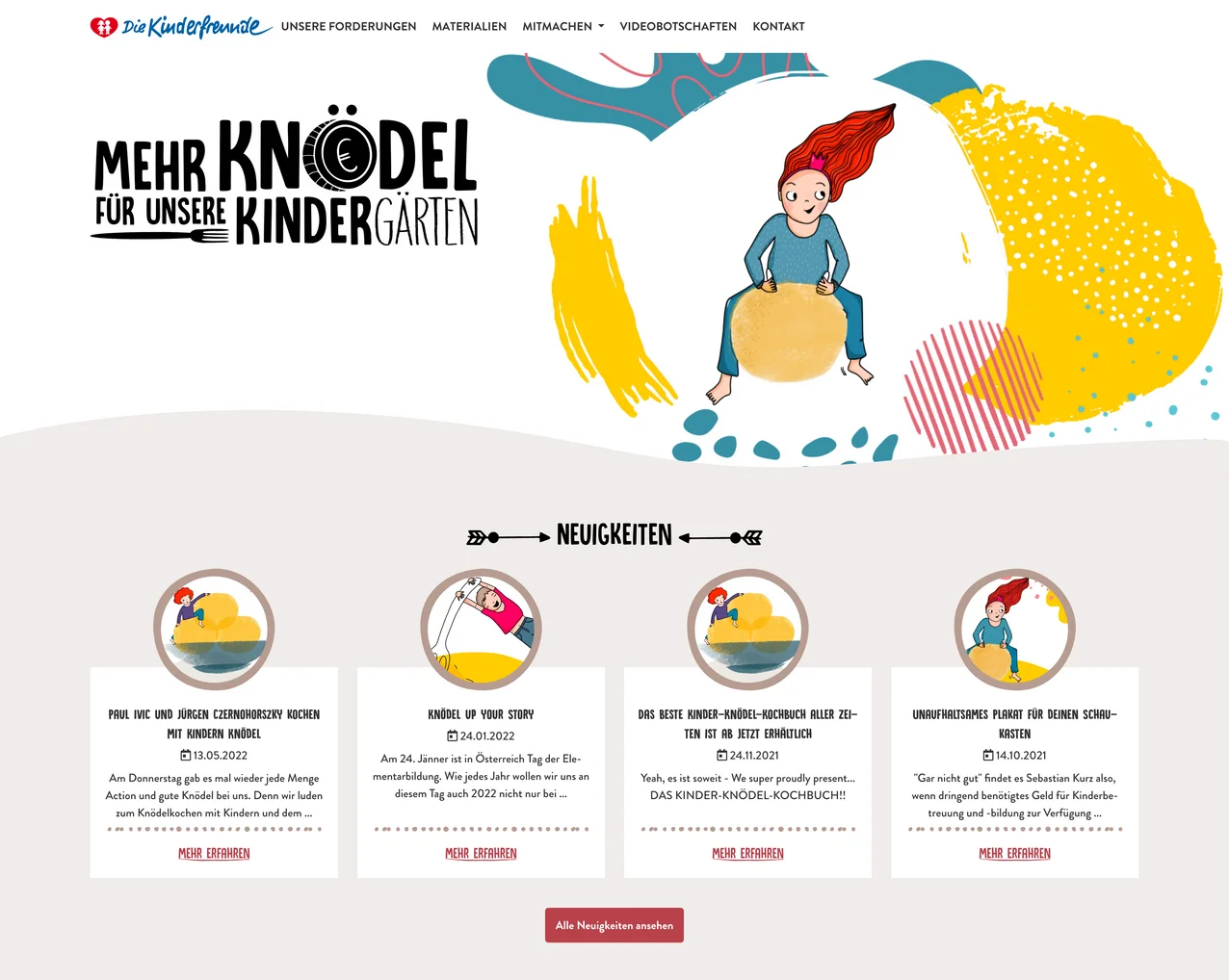 Kinderfreunde - Campaign "Mehr Knödel" Kinderfreunde - Campaign "Mehr Knödel"