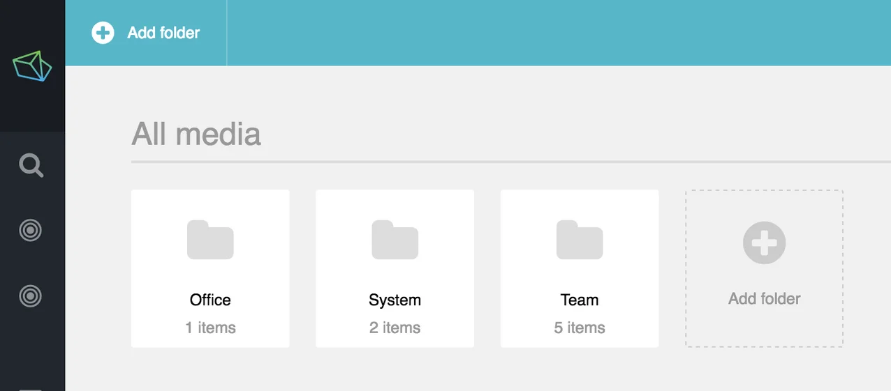 In Sulu 1.4 folders are displayed as tiles, like on your computer In Sulu 1.4 folders are displayed as tiles, like on your computer