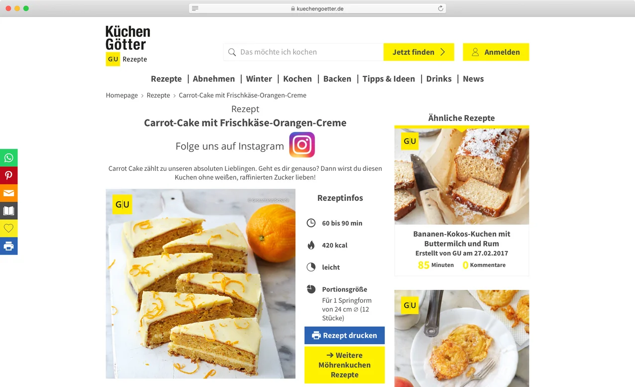 küchengötter.de - Recipe - Carrot-Cake küchengötter.de - Recipe - Carrot-Cake