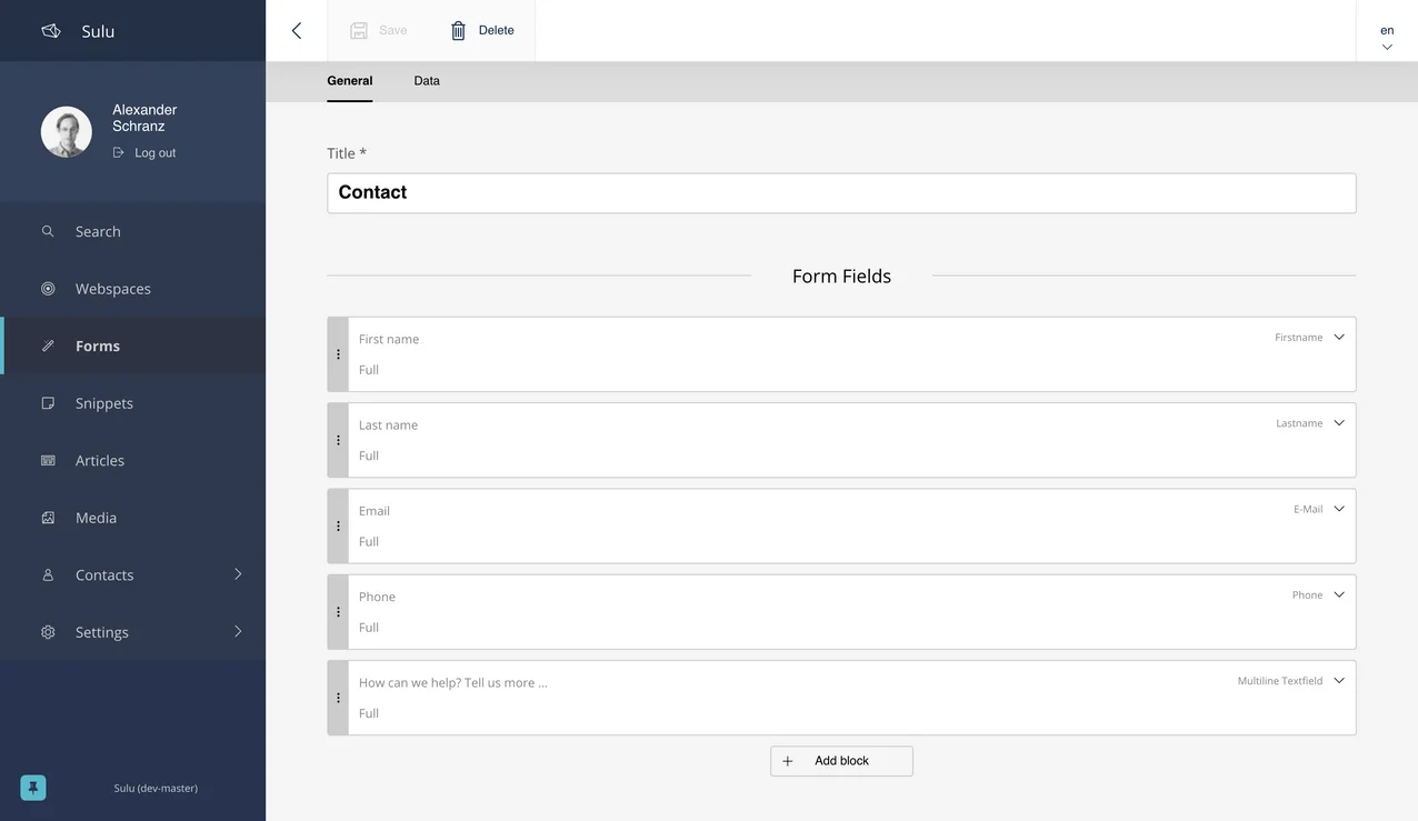 Form Bundle 2.0 Form Create Form