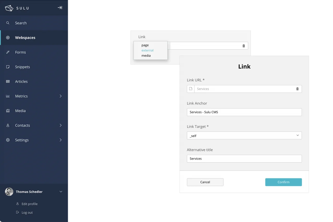 Improved UI for Admin Navigation and new “Link” Content Type Improved UI for Admin Navigation and new “Link” Content Type