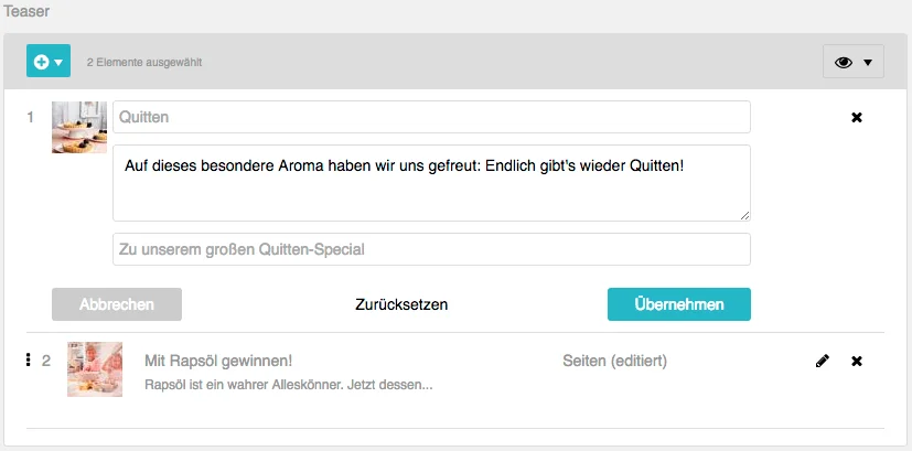 Sulu-Backend Teaser-Selection edit Sulu-Backend Teaser-Selection edit