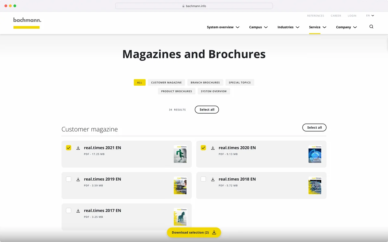 MASSIVE ART’s redesign of Bachmann’s Download Center MASSIVE ART’s redesign of Bachmann’s Download Center