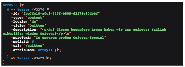 Sulu-Backend Teaser-Selection data Sulu-Backend Teaser-Selection data