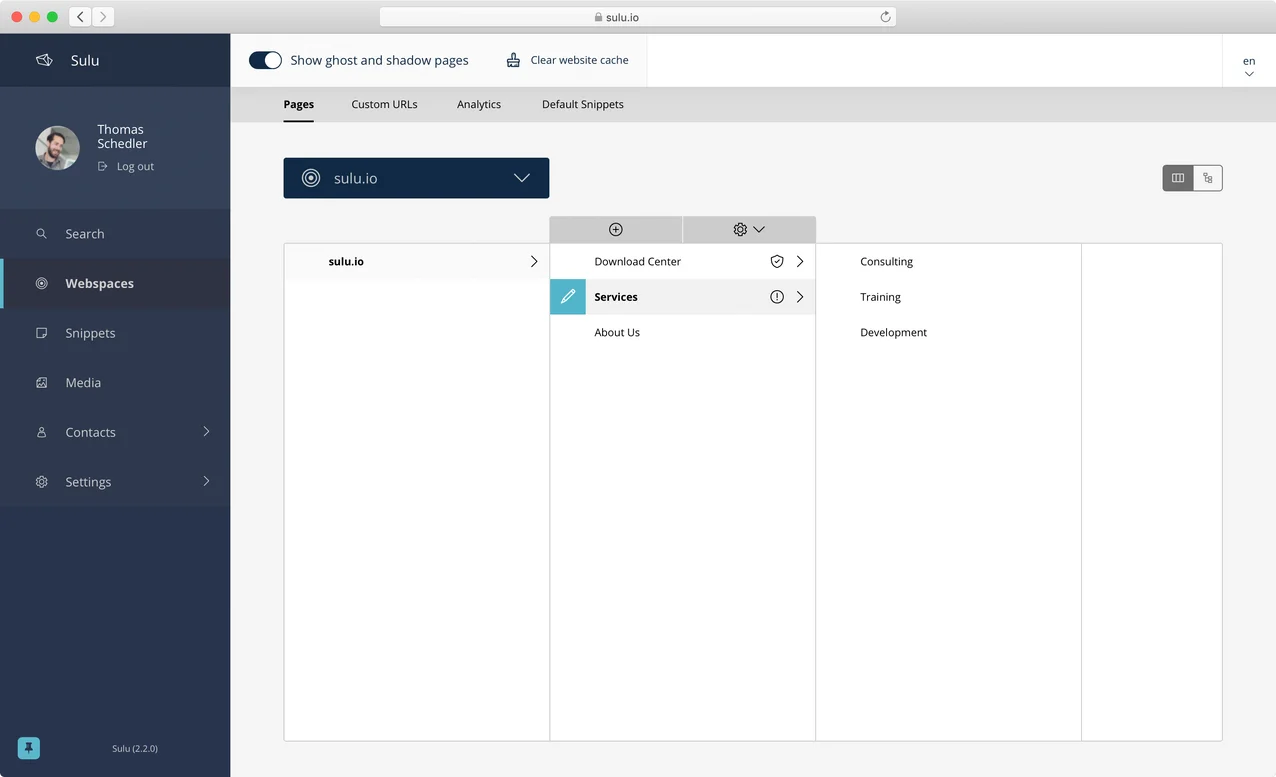 Page Column View Page Column View