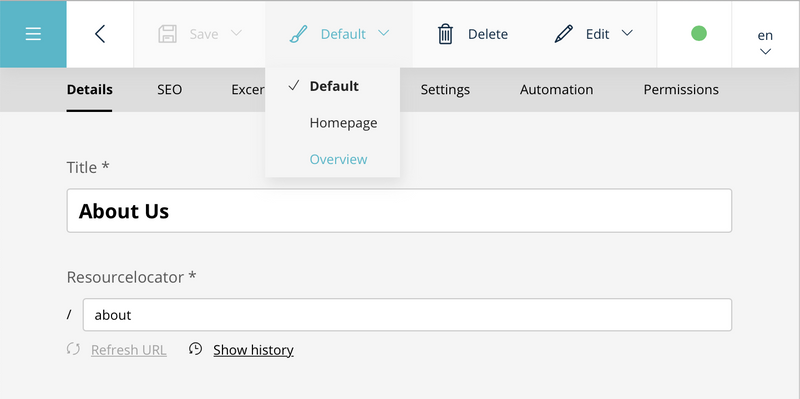 Sulu CMS - Change Template Sulu CMS - Change Template