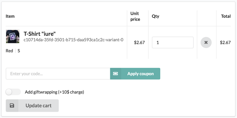 Gift wrapping option in checkout process Gift wrapping option in checkout process