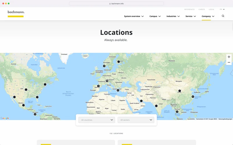 MASSIVE ART’s redesigned Office Locator for Bachmann Bachmann - Office Locator