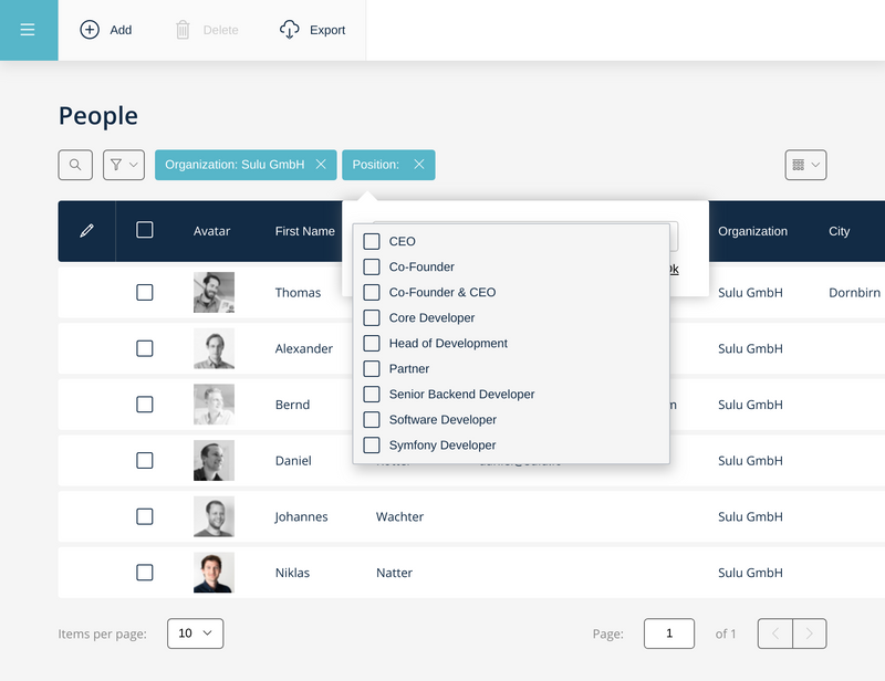 Filtering lists Filtering lists