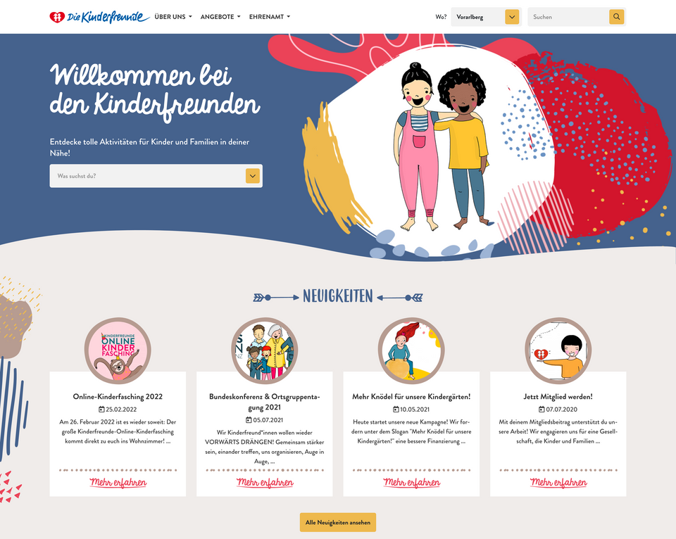 Kinderfreunde - Homepage